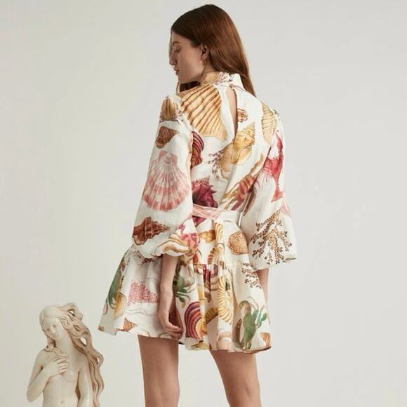 NWT ALÉMAIS Alemais Atlantis Smock Mini Dress Size AU 8 US 4 - Picture 5 of 16